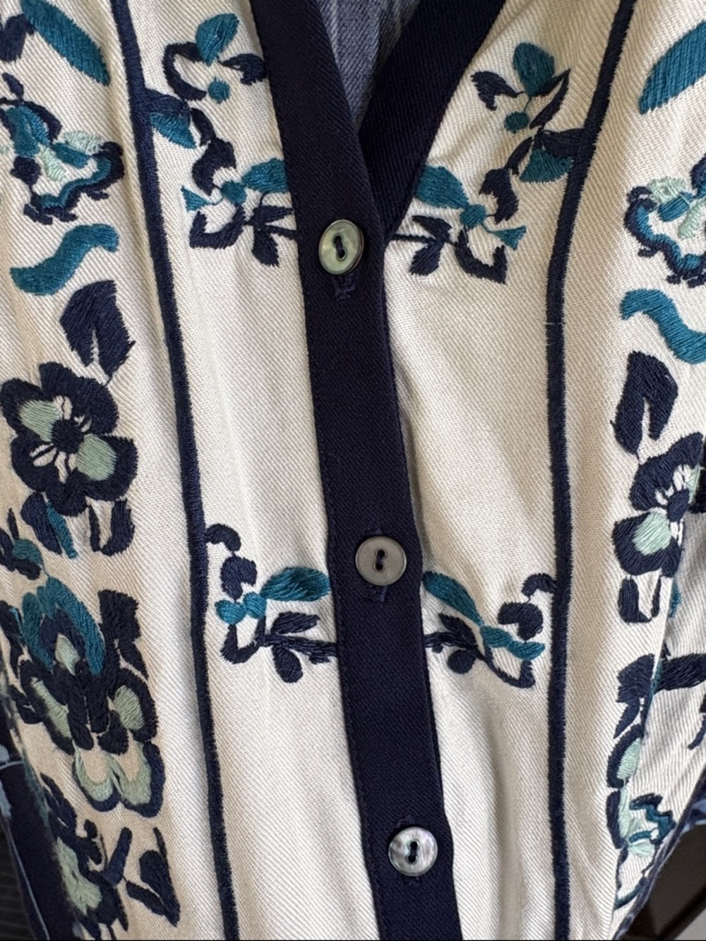 Like New Anthropologie TINY Semele Embroidered Shirt Dress Size Large - Picture 7 of 14